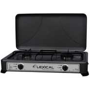 2 Burner Gas Cooker Stove With Lid -Black. Gas Cookers TilyExpress 2