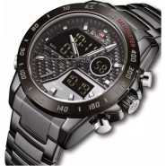 Naviforce Men's Chronograph Analog And Digital Watch - Black