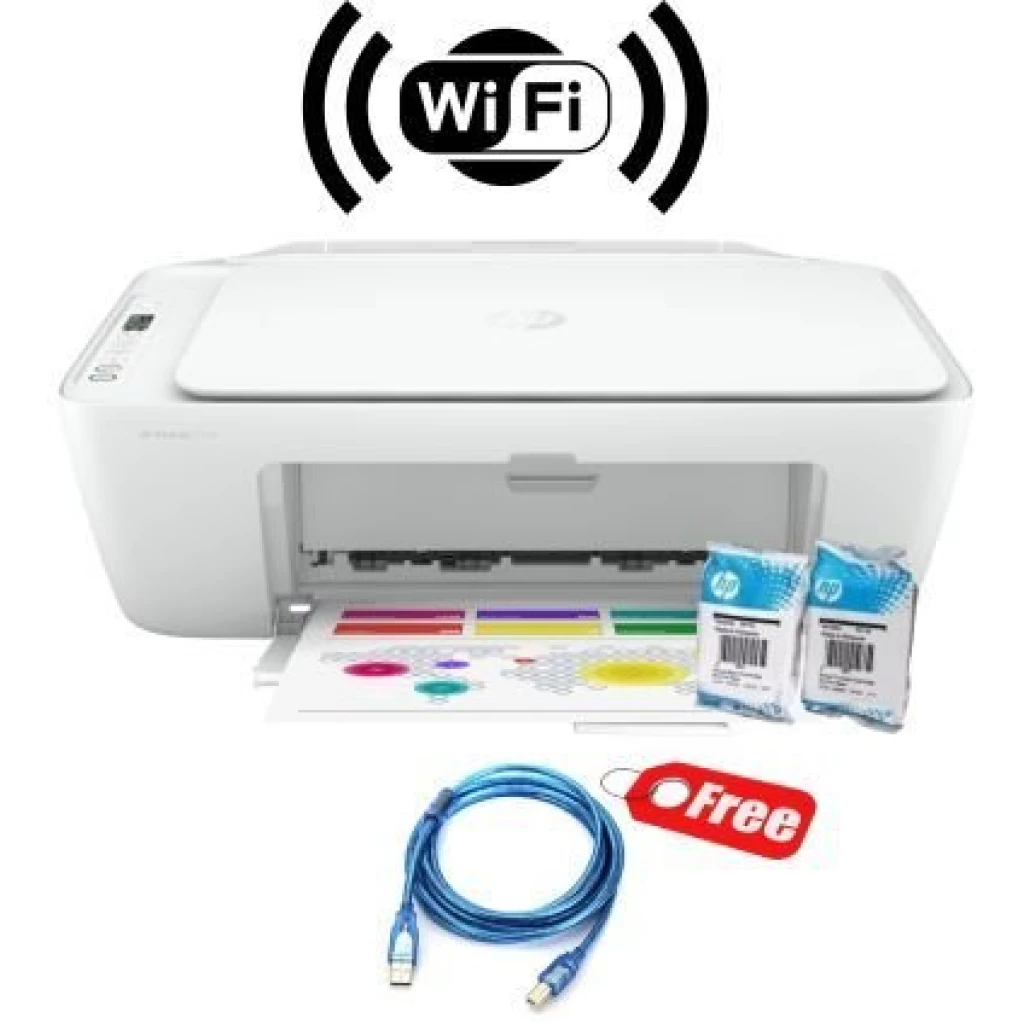 HP DeskJet 2710 Printer, All-in-One Colour Printer ( Print , Scan, Photocopy) With Wireless Printing - White