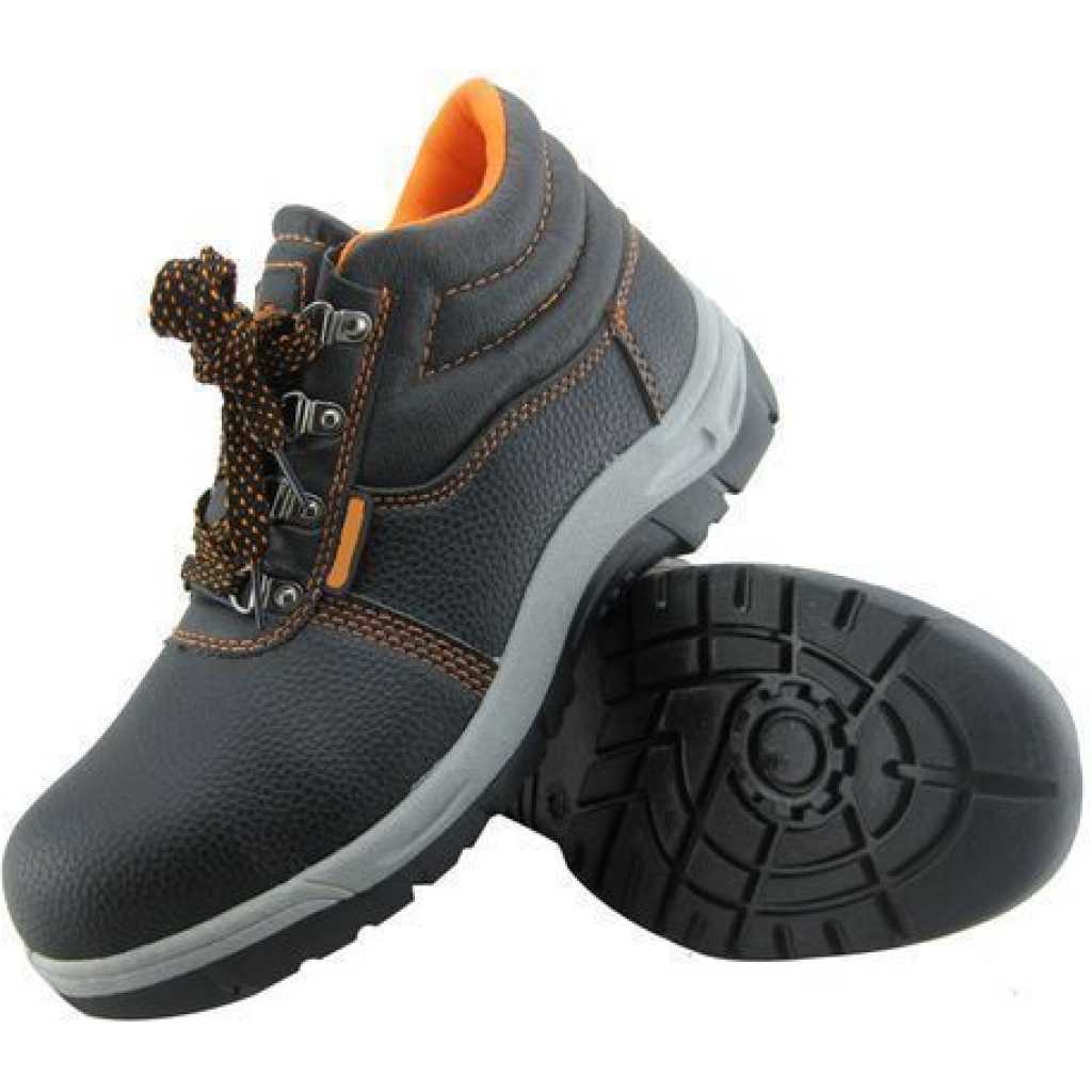 Rockland Unisex Industrial Heavy Duty Safety Shoes/Boots - Black,Orange,Grey