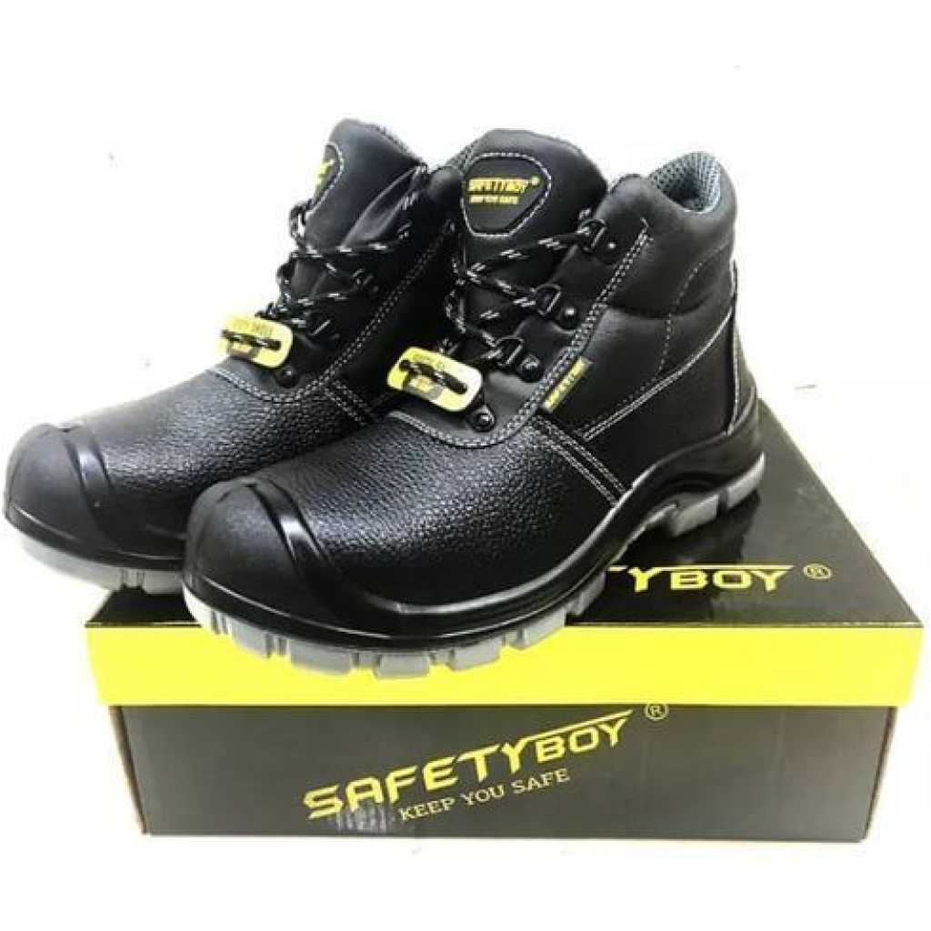 Safety Boy Heavy Duty Men's Boots Shoes - Black