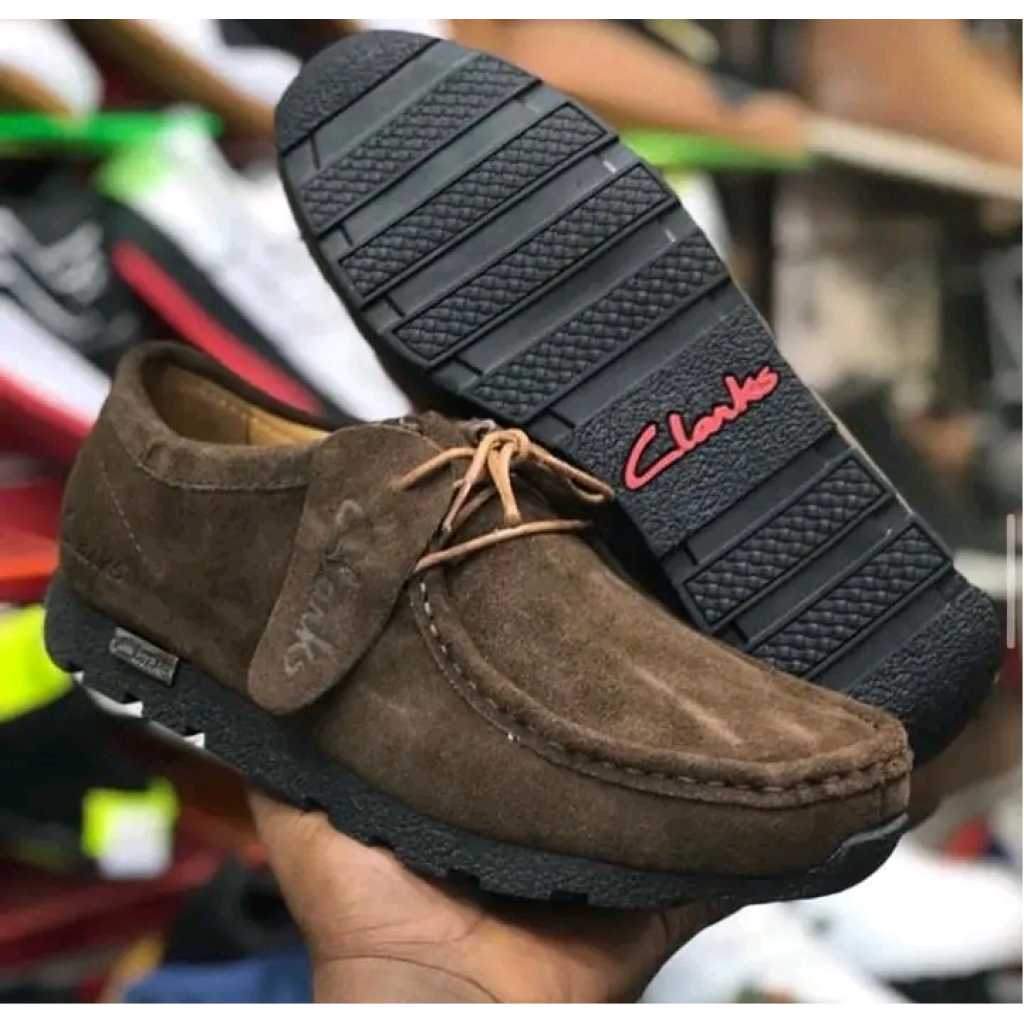Men's Casual Clarks Shoe_Black&Brown