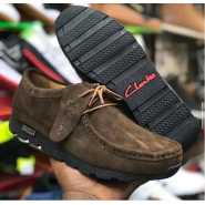 Men's Casual Clarks Shoe_Black&Brown