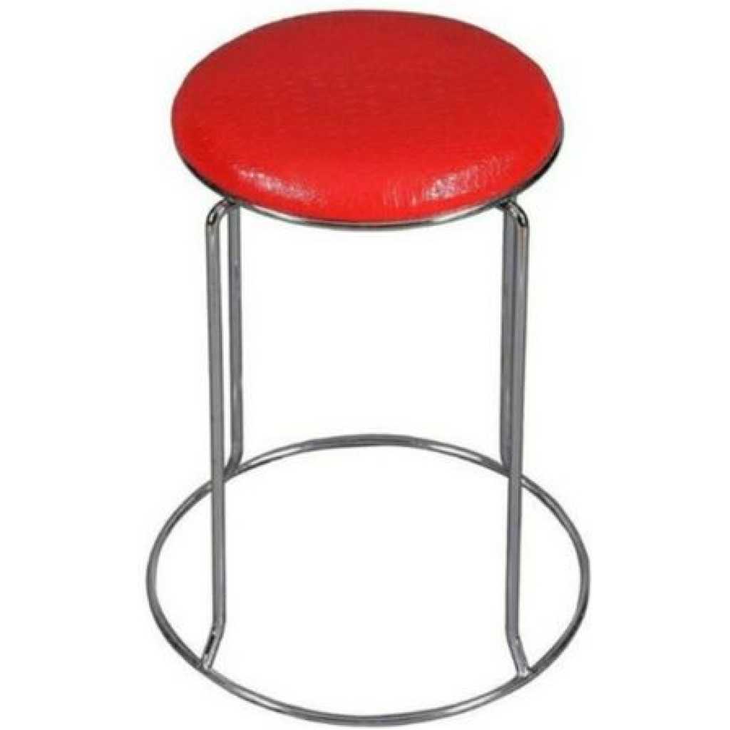 Stool With Cushion - Red Colour