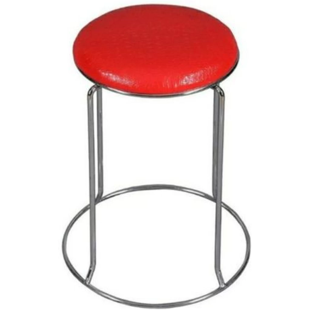 Stool With Cushion - Red Colour