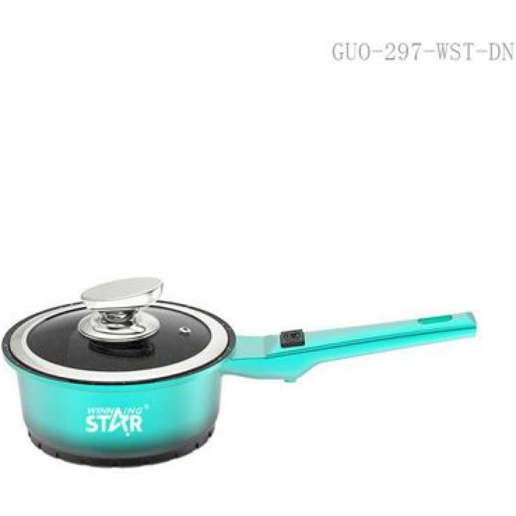 Winningstar Non-Stick Saucepans Cookware Set With Milk Pan Soup Pot Deep Frying Pan- Green.