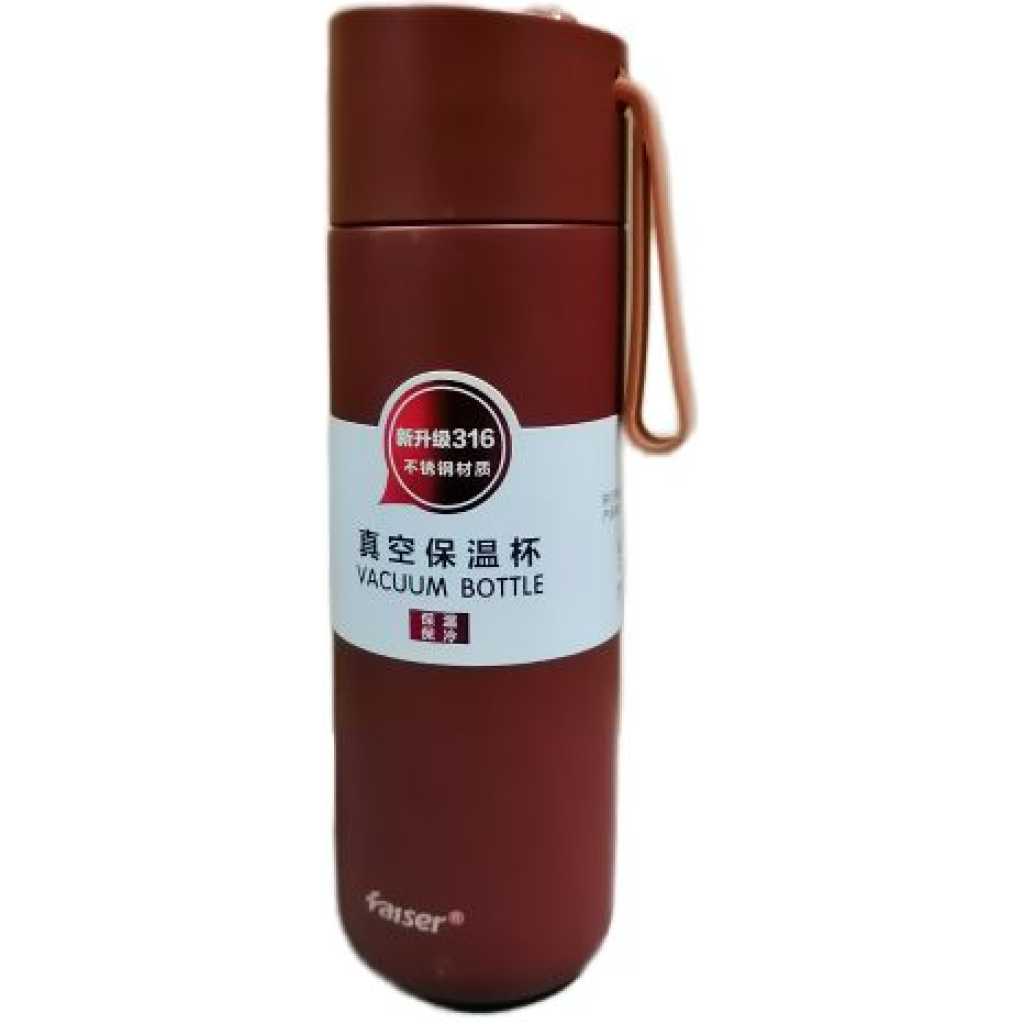 Double Wall Stainless Steel Insulated Vacuum Flask 500ml- Maroon.