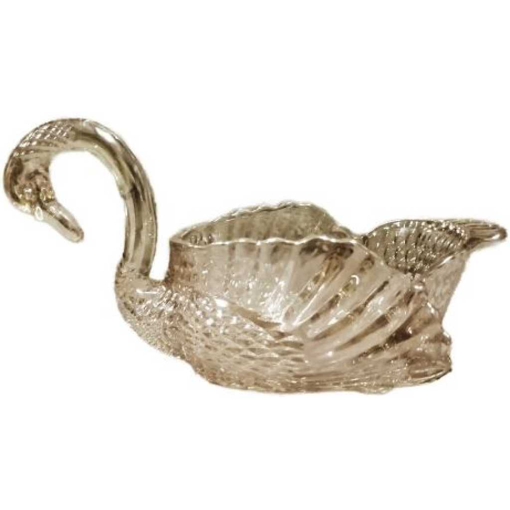 Swan Decorative Center Piece, Cookie, Candy Bowl Jar Storage - Brown