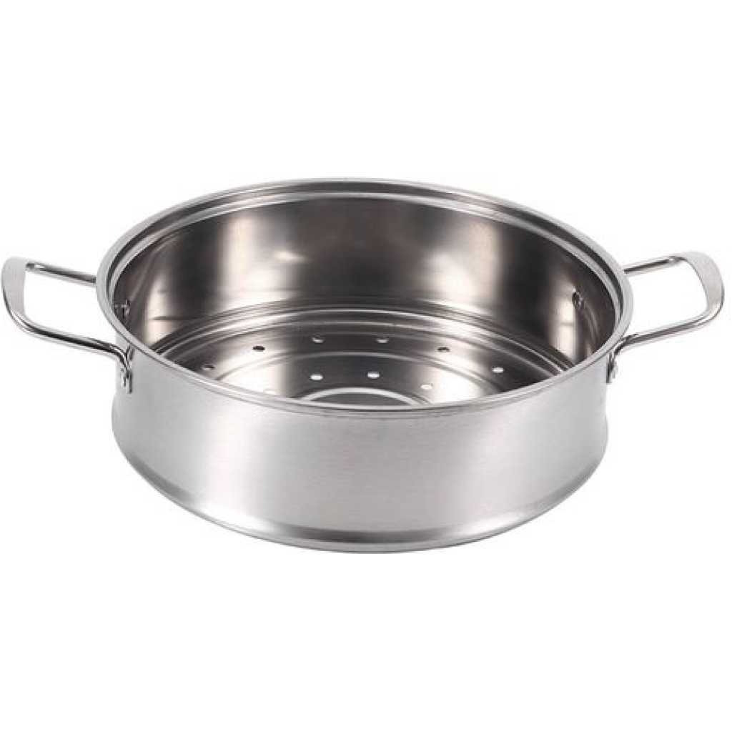 30Cm - 3 Layer Stainless Steel Food Saucepan And Steamer Soup Pot -Silver.