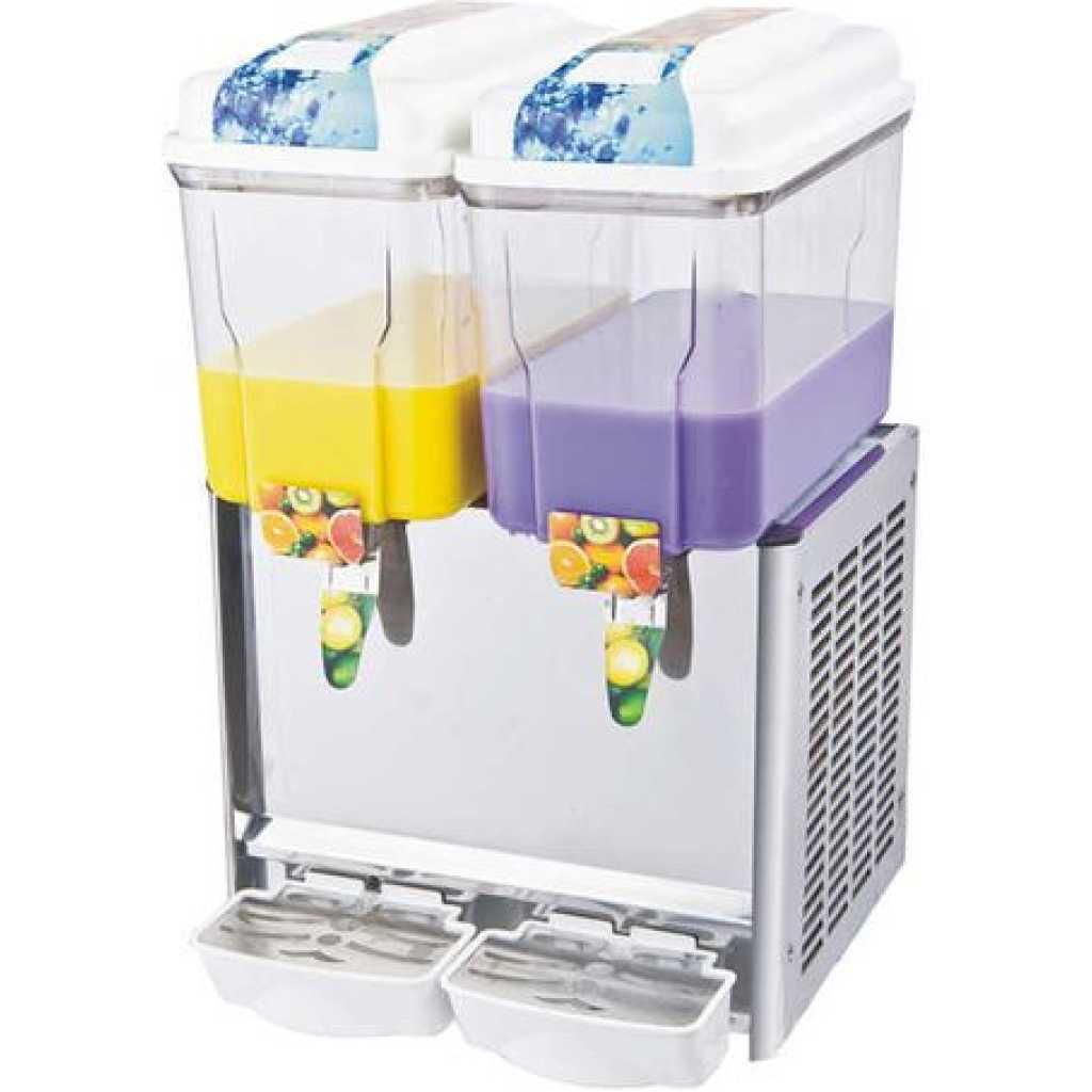Commercial Cold Beverage Dispenser - 9.5 Gallon Juice Dispenser Machine for Cold Drink,2 Tap Tank- Multi-colours.