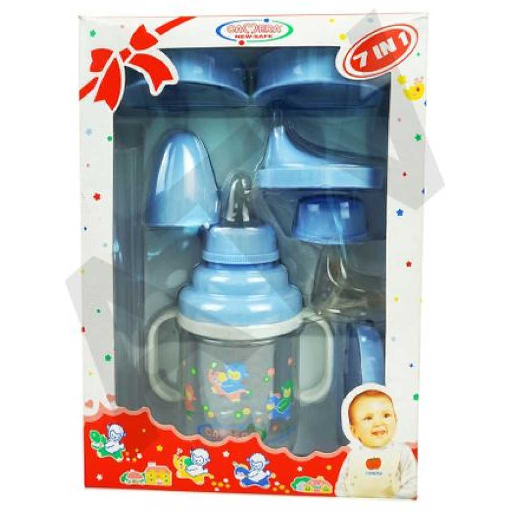 7 In 1 Camera New Safe Milk Baby Feeding Set(250ML) - Multi-colours.