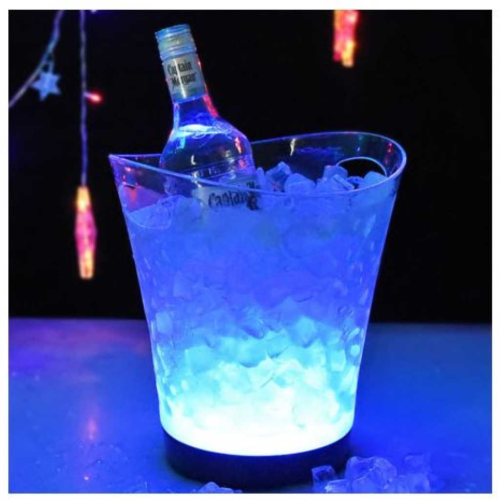 5L Led Ice Bucket Color Changing Plastic Champagne Wine Ice Bucket - Multi-colours