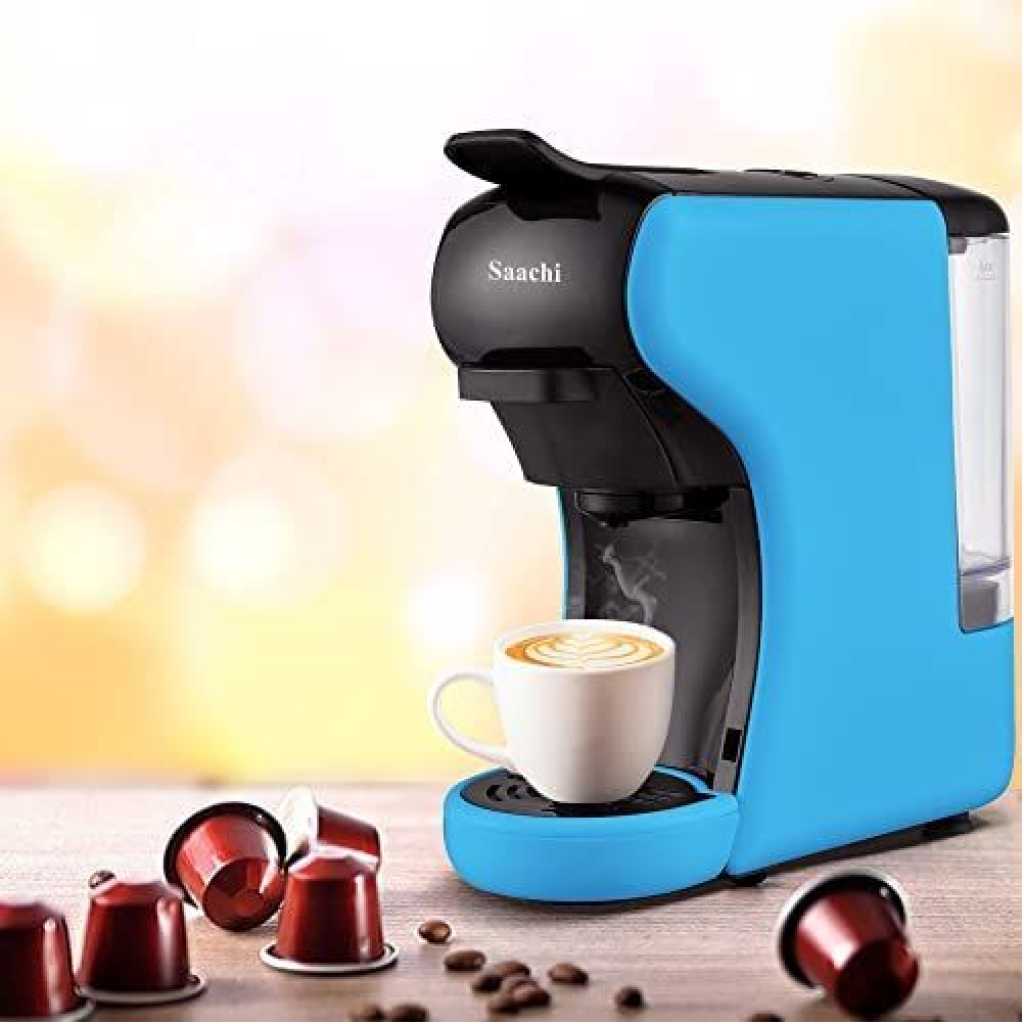 Saachi Pod Capsule Coffee Espresso Machine-Blue