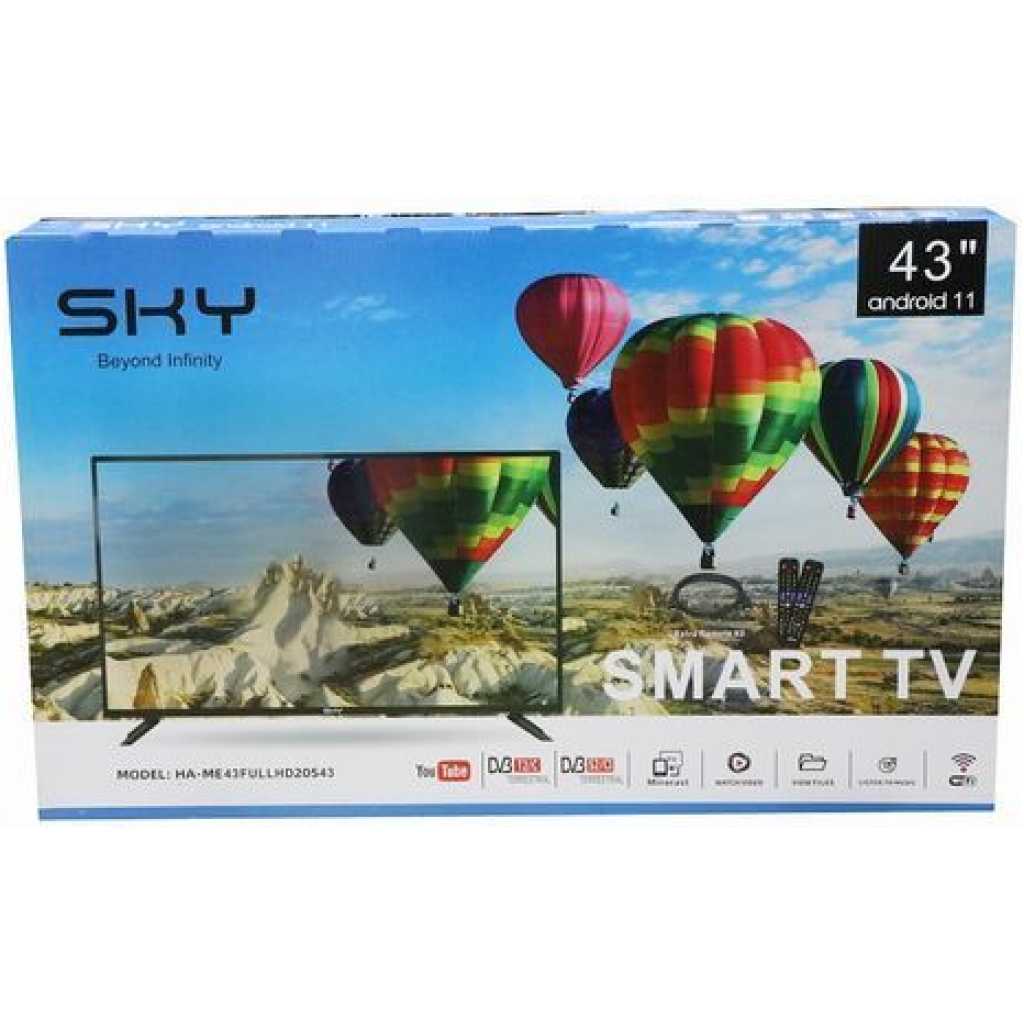 Sky 43'' Android 11 Smart Digital Satelite TV - Black