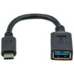USB C to USB A Female Cable - Black
