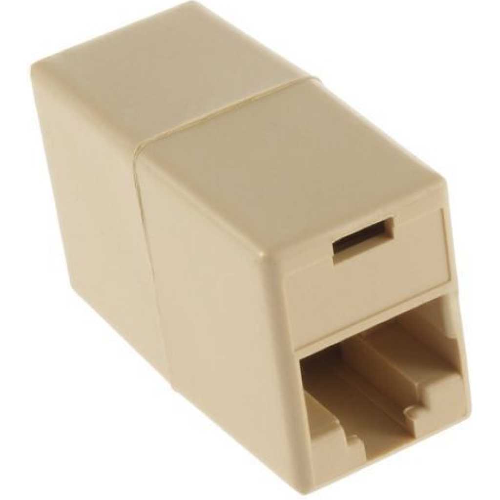 Rj45 Ethernet Lan Cable Joiner Coupler Connector - Beige