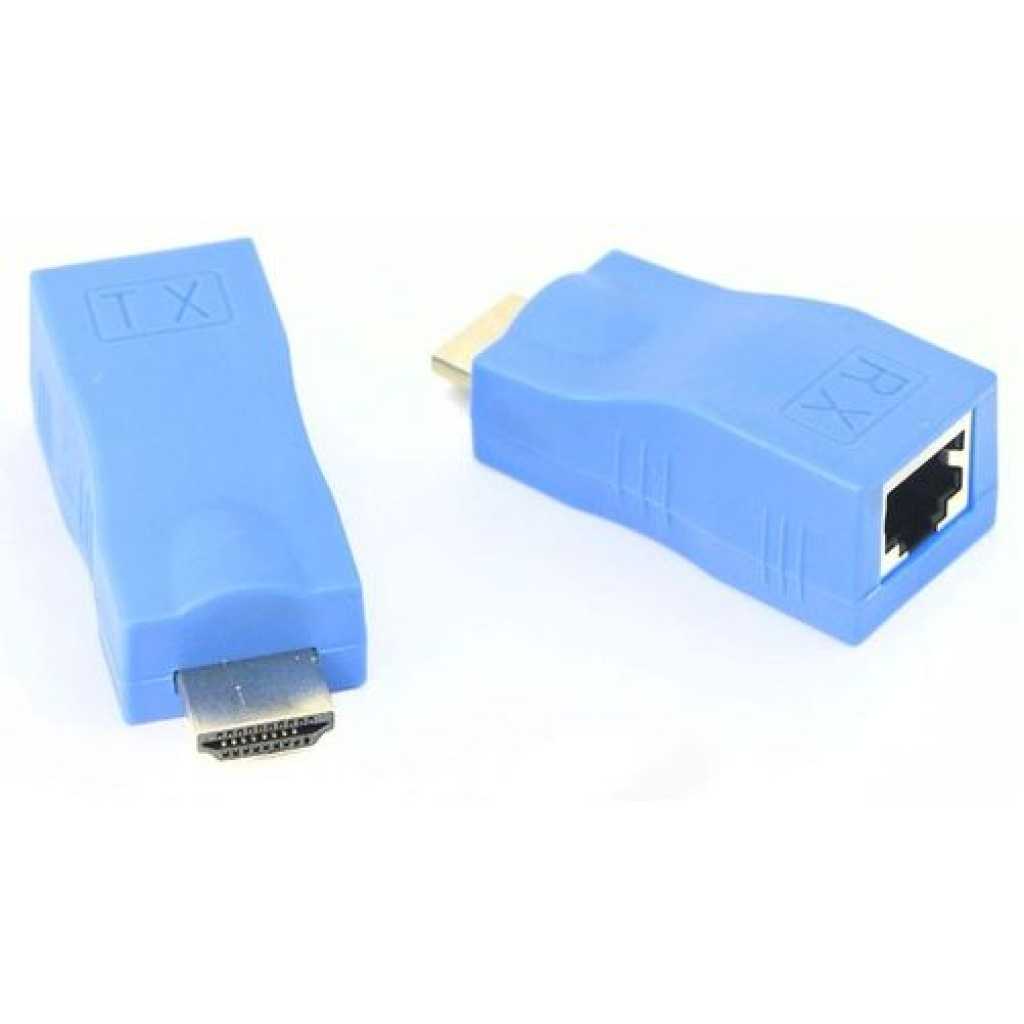 HDMI Extender By Cat-5e/6 Cable -Blue