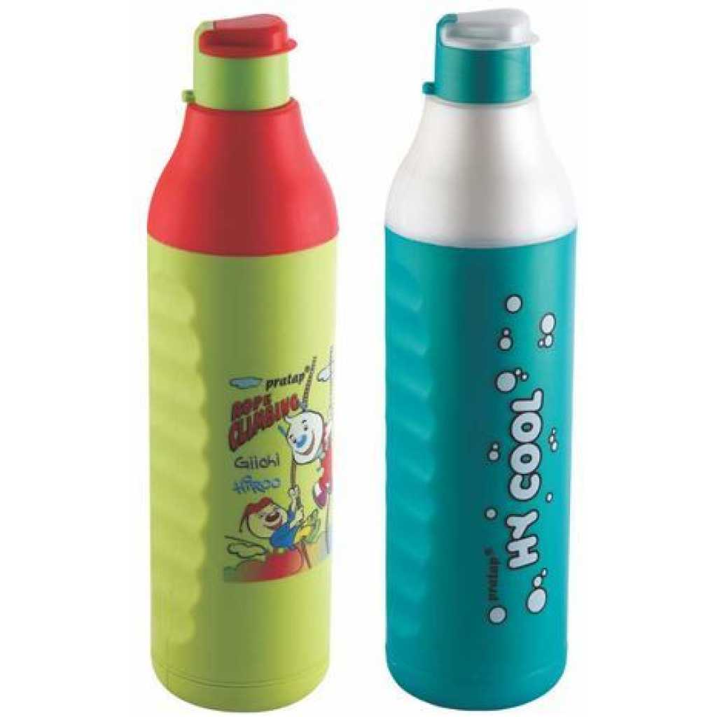 520ml Round Spillproof Insulated Sports Cycling School Water Bottle- Multi-colours