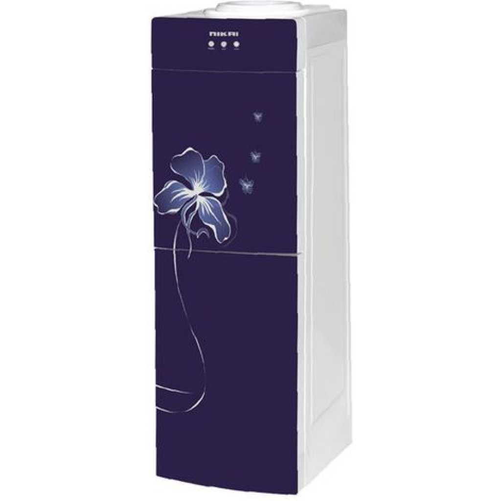 Nikai Hot, Normal & Cold 3 Taps Free Standing Water Dispenser With Refrigerator- Multi-colours.