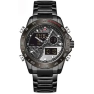 Naviforce Men's Chronograph Analog And Digital Watch - Black