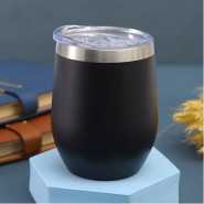 12oz U-shaped Stainless Steel Thermos Cup Double-Layer Wine Pot Belly Cup- Multi-colours.