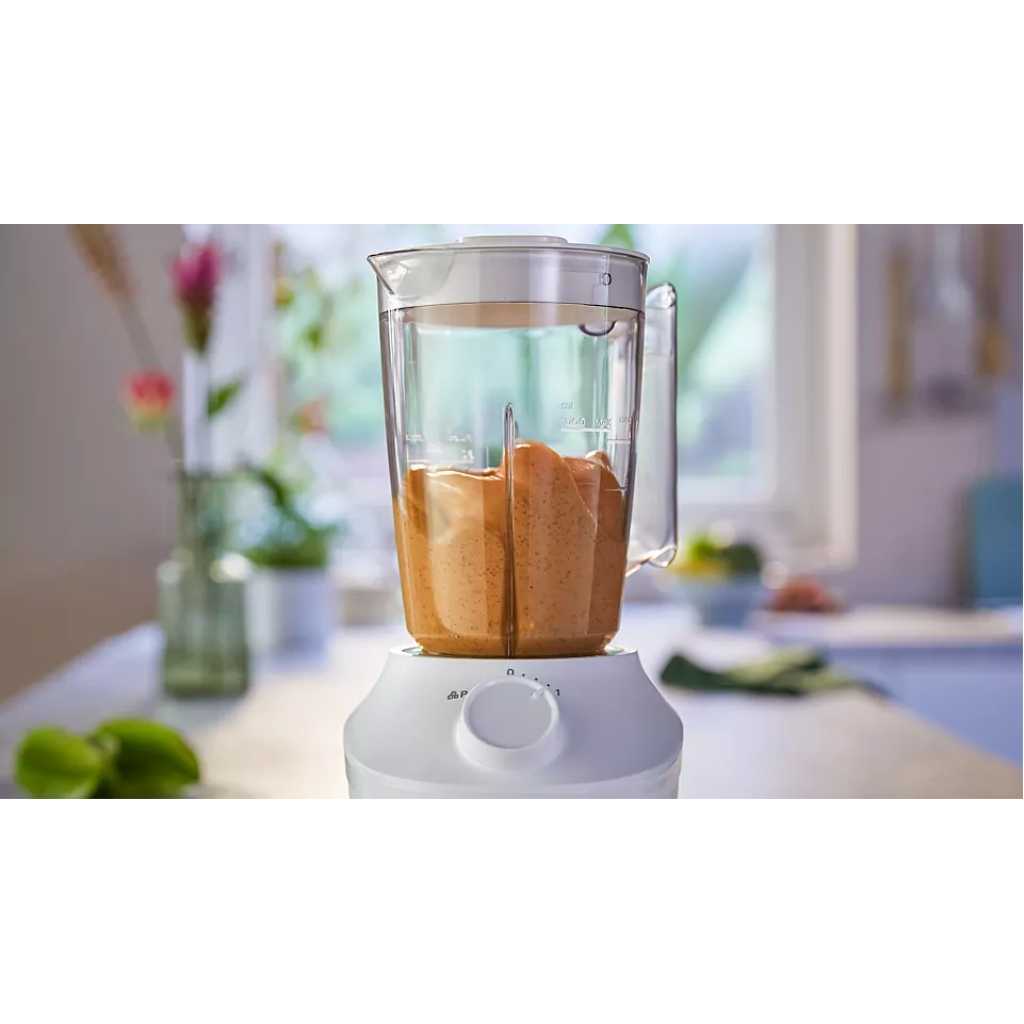 Philips Blender 3000 Series, ProBlend System, 1.9L Maximum Capacity, 1L Effective Capacity, 450W, 1 Speed Setting + Pulse, Plastic Jar, White, (HR2041)