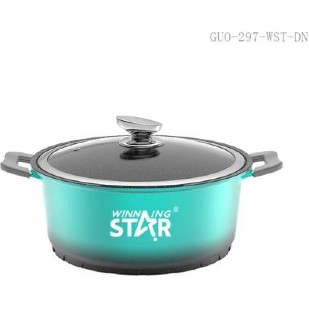 Winningstar Non-Stick Saucepans Cookware Set With Milk Pan Soup Pot Deep Frying Pan- Green.
