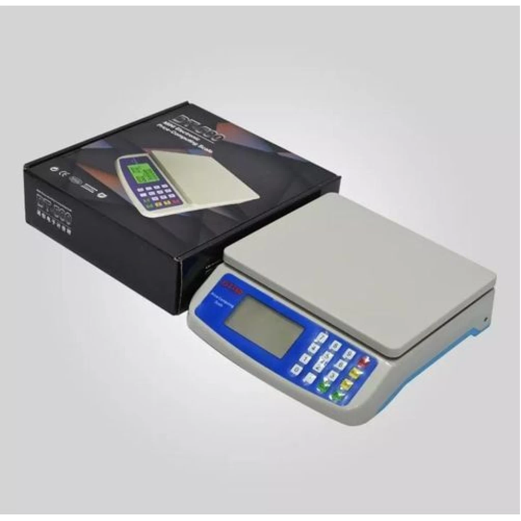 30kg Electronic Mini Digital Price Computing Weighing Scale LCD Display- White.