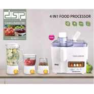 Dsp 4 In1 Glass Food Processor,Extractor,Mixer, Blender-White. Food Processors TilyExpress