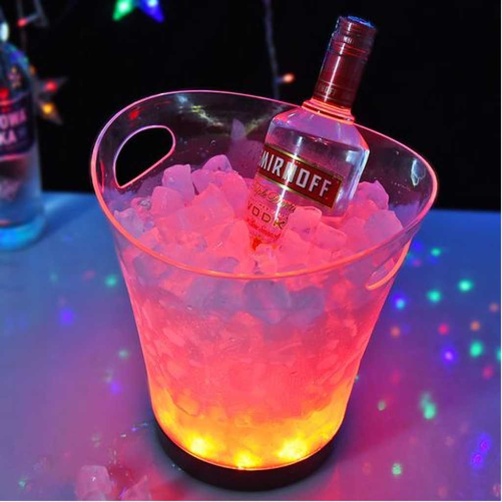 5L Led Ice Bucket Color Changing Plastic Champagne Wine Ice Bucket - Multi-colours