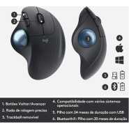 Logitech Ergo M575 Wireless Trackball Mouse - Graphite