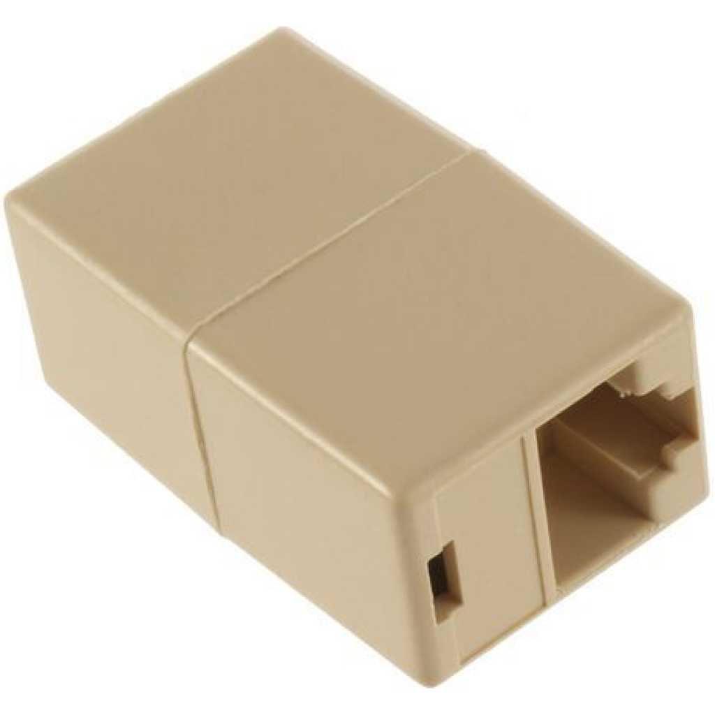 Rj45 Ethernet Lan Cable Joiner Coupler Connector - Beige