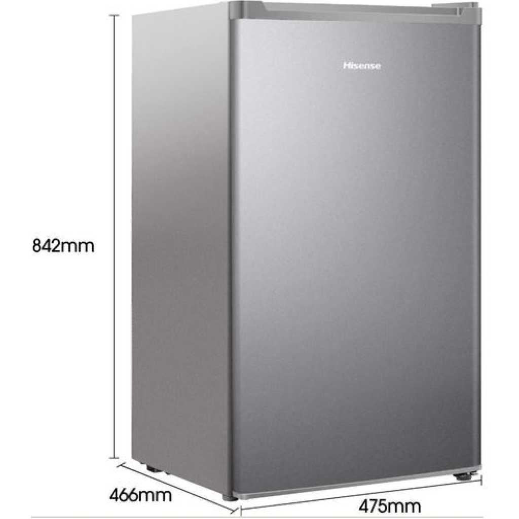 Hisense 120 Litres Fridge RR120DAGS; Single Door Defrost Refrigerator - Silver