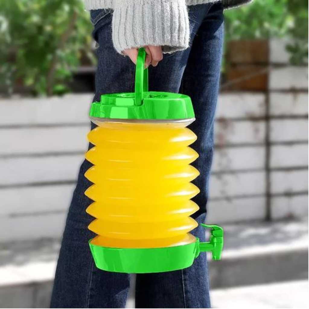 9L Collapsible Juice Beverage Dispenser Tub Water Container With Tap- Multi-colours