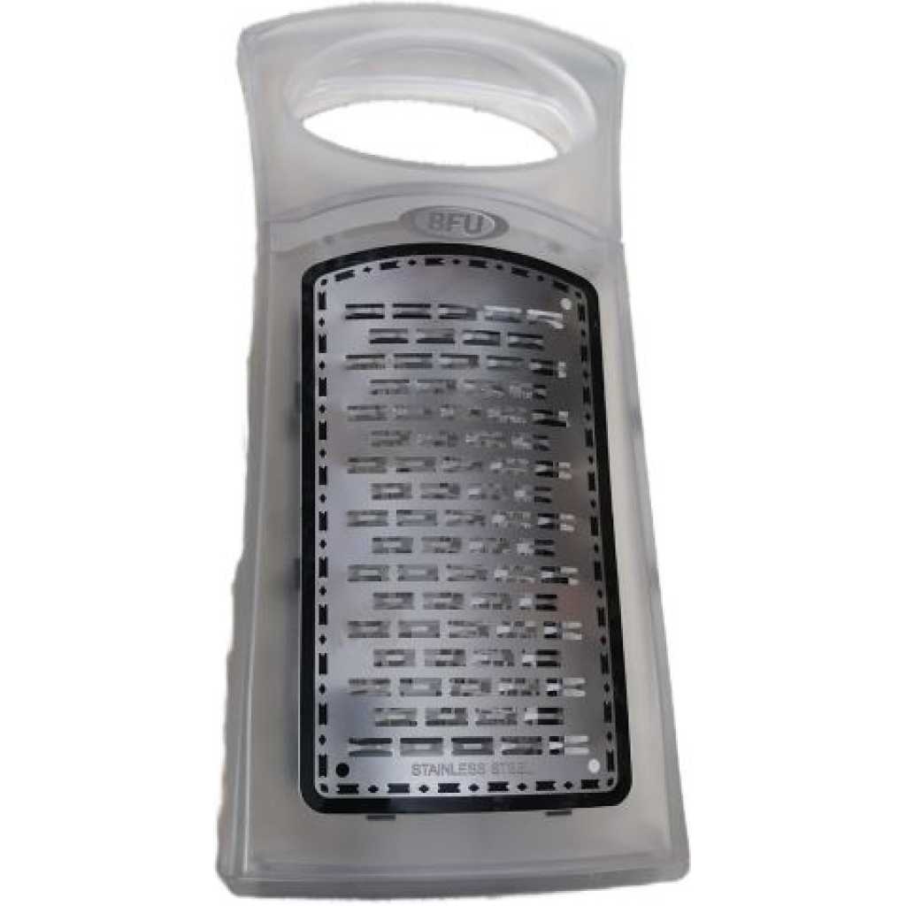 Multi Function 3 Blade Grater For Vegetables Potato Shredder Cheese Cutter - Silver.