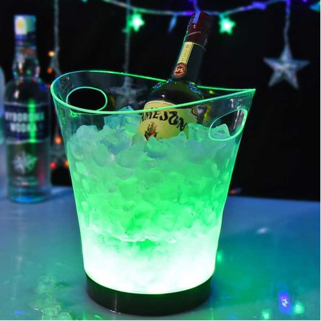 5L Led Ice Bucket Color Changing Plastic Champagne Wine Ice Bucket - Multi-colours