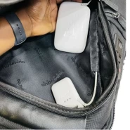 Numinous London Smart Backpack With Fingerprint & Power Bank – Black Backpacks TilyExpress