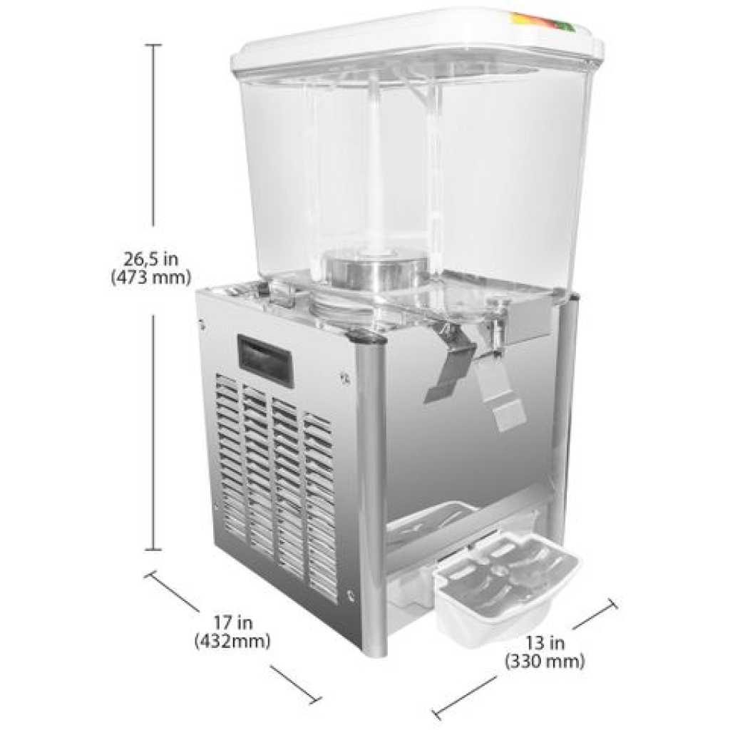 Commercial Cold Beverage Dispenser - 9.5 Gallon Juice Dispenser Machine for Cold Drink, 1 Tap Tank- Multi-colours.