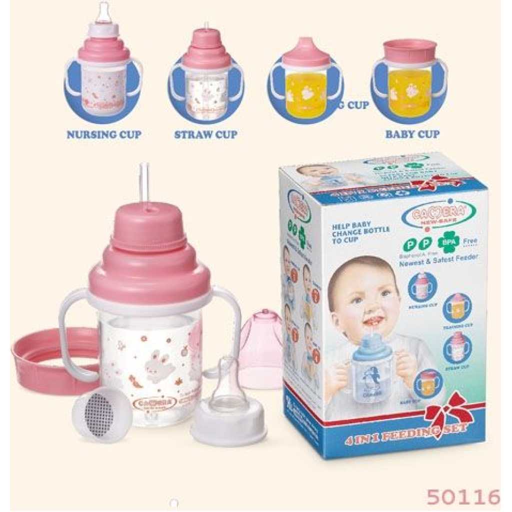 4 In 1 Camera New Safe Milk Baby Feeding Set(180ML) - Multi-colours.