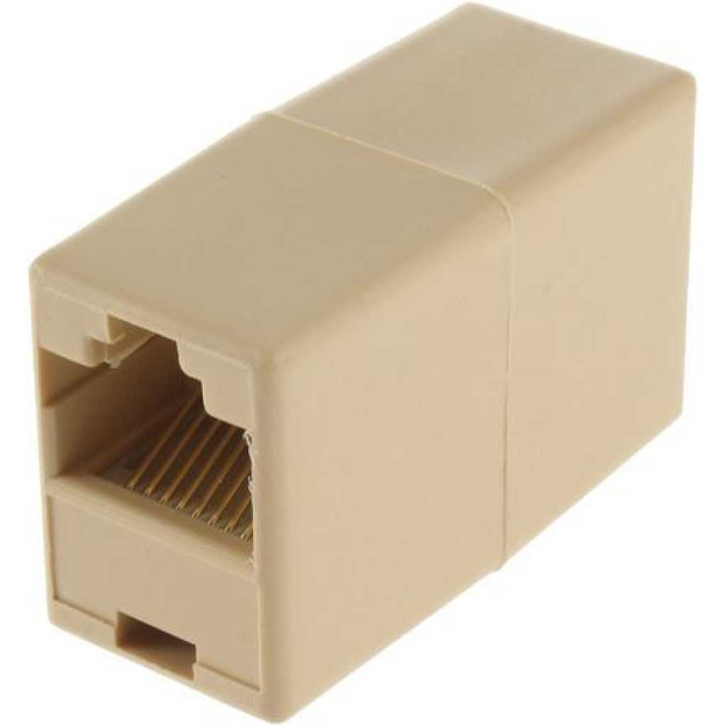 Rj45 Ethernet Lan Cable Joiner Coupler Connector - Beige