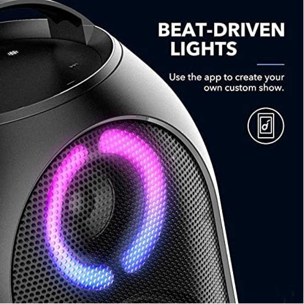 Soundcore Rave PartyCast Wireless Party Speaker | Black | 80W | IPX7 Waterproof | 18-Hr Playtime