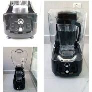 Commercial Ice Crusher Sound Proof Smoothie Blender Juicer With Timer Belt- Black.