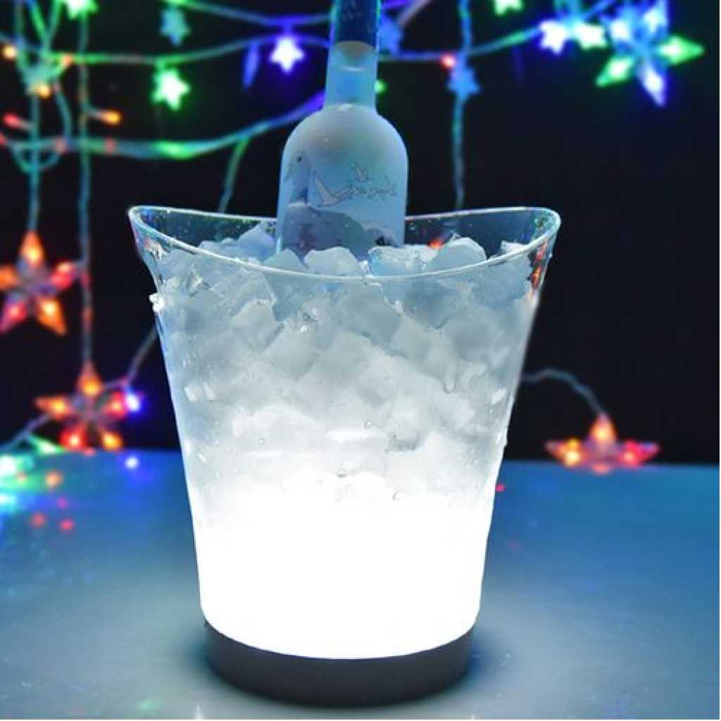 5L Led Ice Bucket Color Changing Plastic Champagne Wine Ice Bucket - Multi-colours