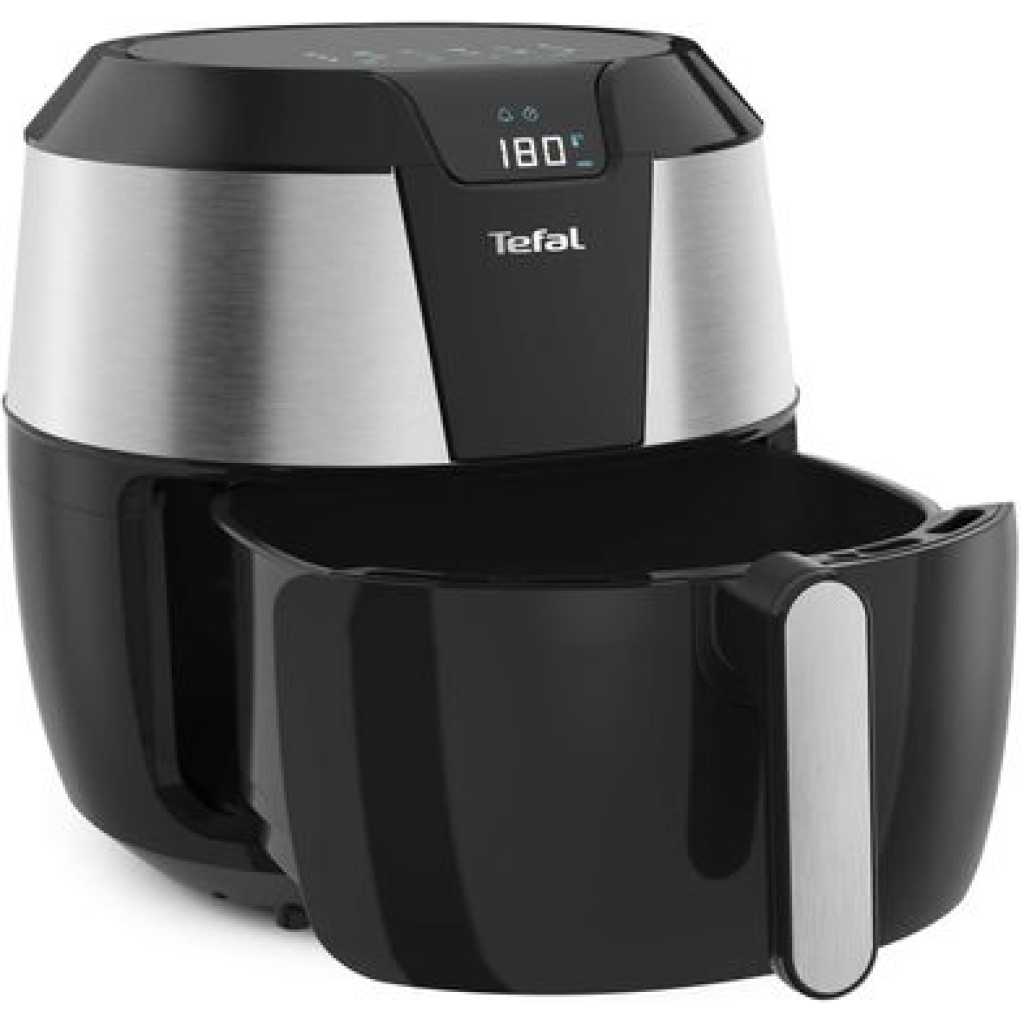 TEFAL 5.6L (1.6KG) Easy Fry Oil-less Air Fryer XXL, 1800 Watts, Black / Silver, Plastic / Stainless Steel, EY701D28, 1 year warranty