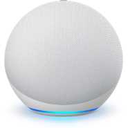 Amazon Echo (4th Gen) | Spherical Design With Rich Sound, Smart Home Hub, And Alexa | Glacier White Bluetooth Speakers TilyExpress