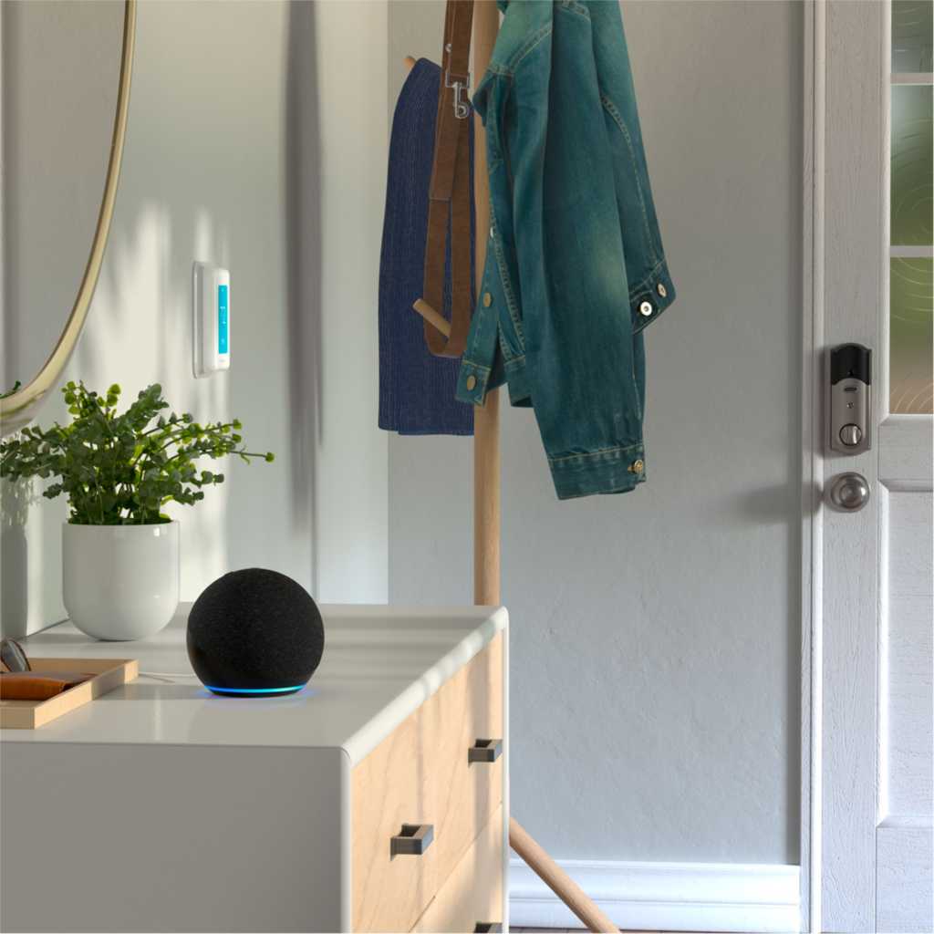 Amazon Echo (4th Gen) | Spherical Design With Rich Sound, Smart Home Hub, And Alexa | Glacier White