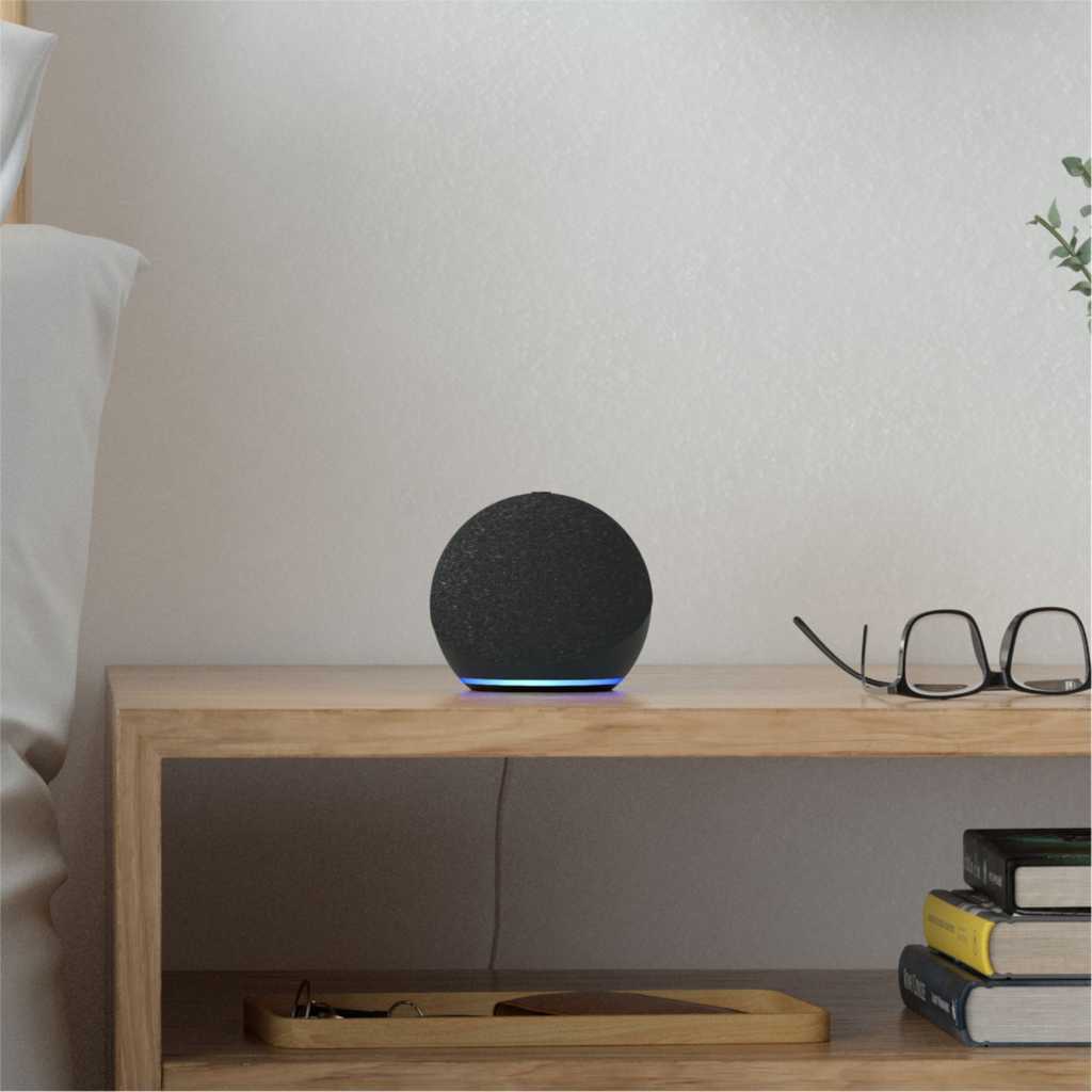 Amazon Echo (4th Gen) | Spherical Design With Rich Sound, Smart Home Hub, And Alexa | Glacier White