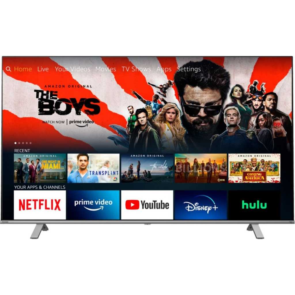 Toshiba 55-Inch 4K UHD Smart LED TV With HDR & Dolby Atmos, Bluetooth, With Inbuilt Free To Air Decoder - Black