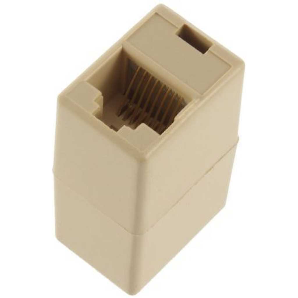 Rj45 Ethernet Lan Cable Joiner Coupler Connector - Beige