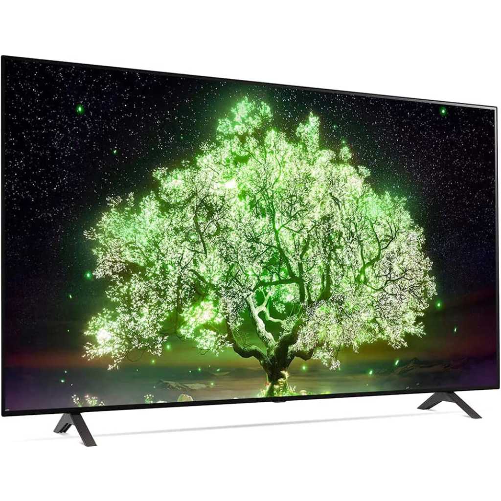 LG OLED TV 55 Inch A1 Series, Cinema Screen Design 4K Cinema HDR WebOS Smart AI ThinQ Pixel Dimming OLED55A1PVA.